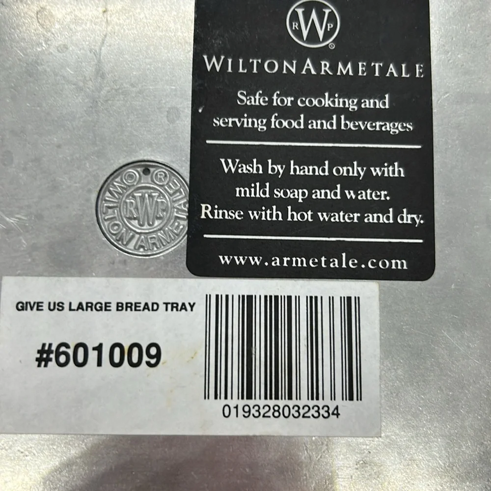 Wilton Armetale Pewter Give Us This Day Our Daily Bread Tray USA 10.75” NWT - Picture 6 of 9